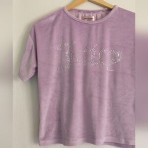 Juicy Couture 90's Y2K Sparkle Sleep Top Lavender Purple Size Small